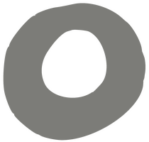 a hand-brushed grey circle shape